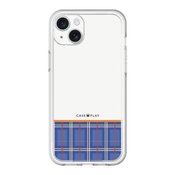 スリムプロテクションプレミアムケース［ CASEPLAY Tartan Check - Blue ］