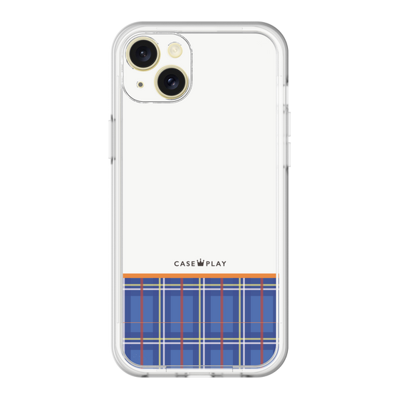 スリムプロテクションプレミアムケース［ CASEPLAY Tartan Check - Blue ］