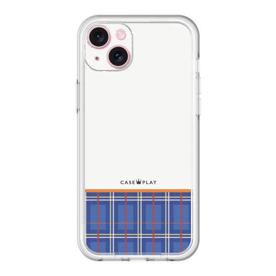 スリムプロテクションプレミアムケース［ CASEPLAY Tartan Check - Blue ］