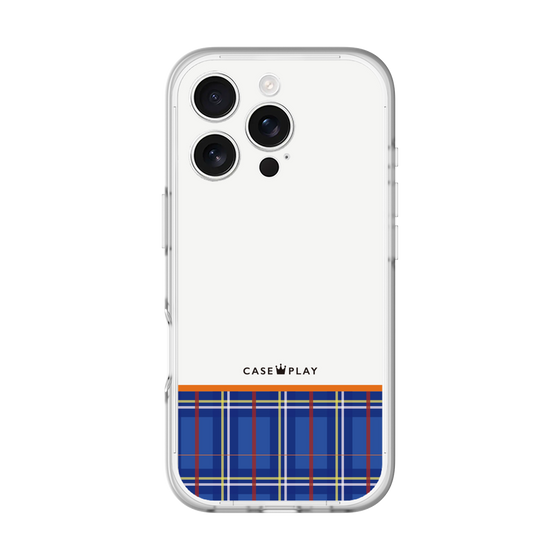 スリムプロテクションプレミアムケース［ CASEPLAY Tartan Check - Blue ］