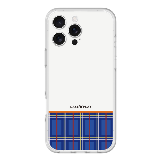 スリムプロテクションプレミアムケース［ CASEPLAY Tartan Check - Blue ］