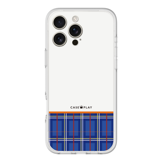 スリムプロテクションプレミアムケース［ CASEPLAY Tartan Check - Blue ］