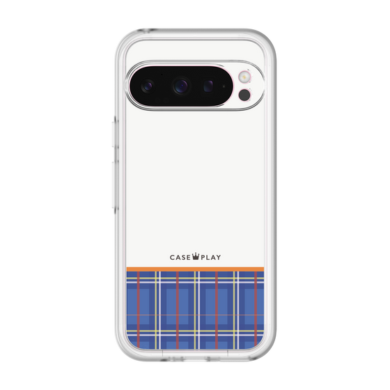 スリムプロテクションプレミアムケース［ CASEPLAY Tartan Check - Blue ］