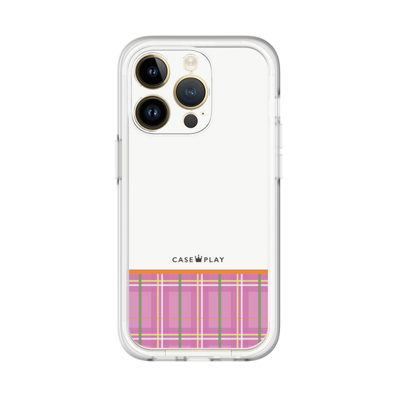 スリムプロテクションプレミアムケース［ CASEPLAY Tartan Check - Pink ］