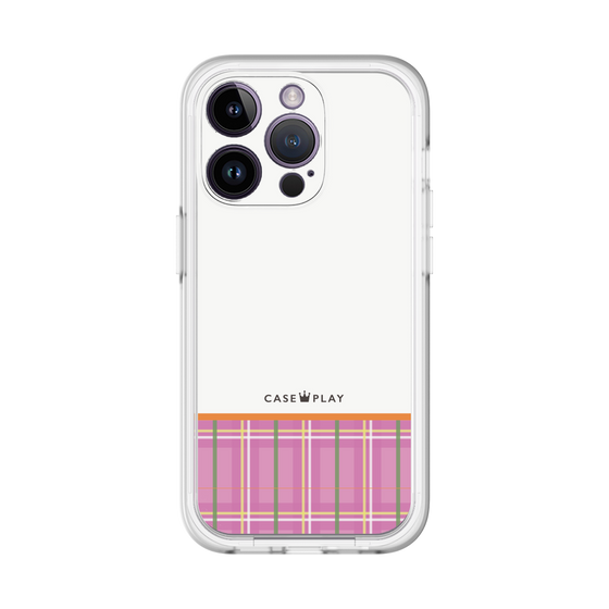 スリムプロテクションプレミアムケース［ CASEPLAY Tartan Check - Pink ］