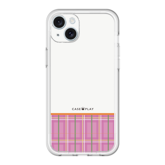 スリムプロテクションプレミアムケース［ CASEPLAY Tartan Check - Pink ］