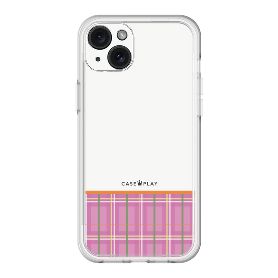 スリムプロテクションプレミアムケース［ CASEPLAY Tartan Check - Pink ］