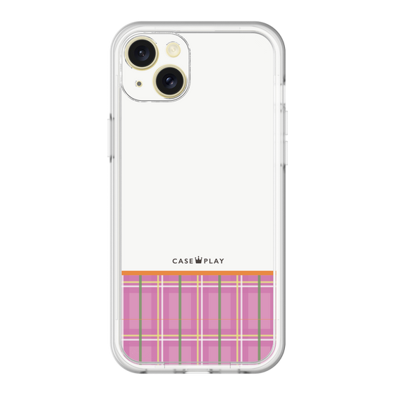 スリムプロテクションプレミアムケース［ CASEPLAY Tartan Check - Pink ］