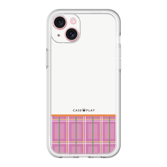 スリムプロテクションプレミアムケース［ CASEPLAY Tartan Check - Pink ］