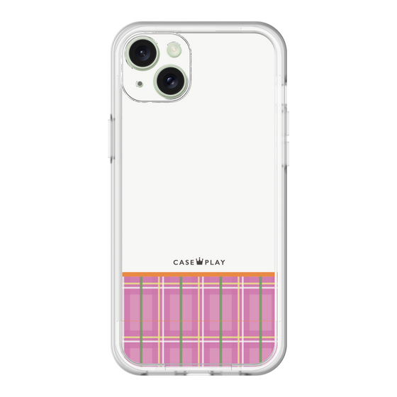スリムプロテクションプレミアムケース［ CASEPLAY Tartan Check - Pink ］