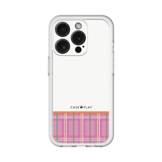 スリムプロテクションプレミアムケース［ CASEPLAY Tartan Check - Pink ］