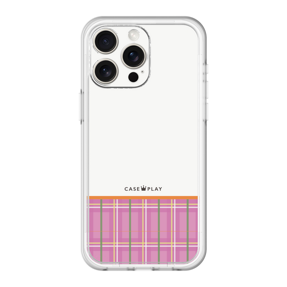 スリムプロテクションプレミアムケース［ CASEPLAY Tartan Check - Pink ］