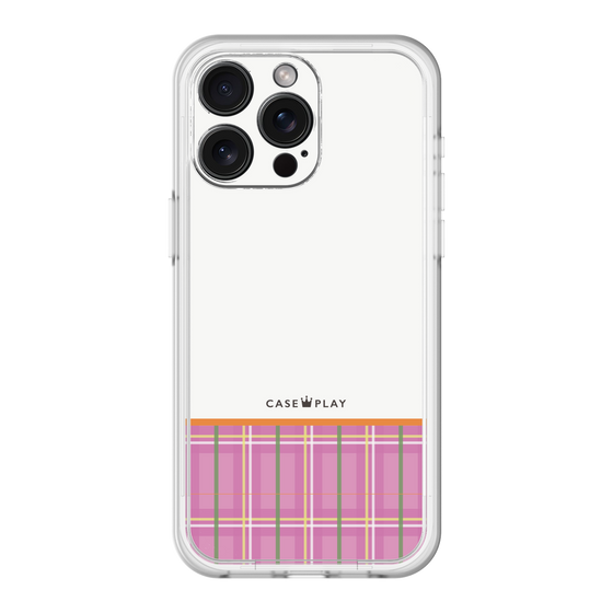 スリムプロテクションプレミアムケース［ CASEPLAY Tartan Check - Pink ］