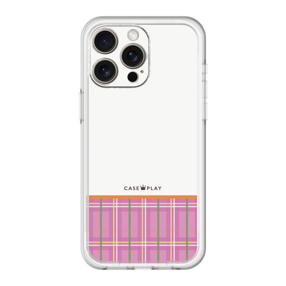 スリムプロテクションプレミアムケース［ CASEPLAY Tartan Check - Pink ］