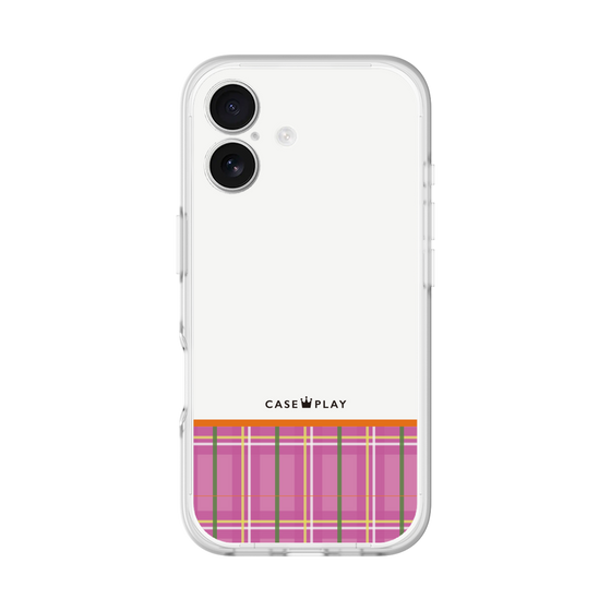 スリムプロテクションプレミアムケース［ CASEPLAY Tartan Check - Pink ］