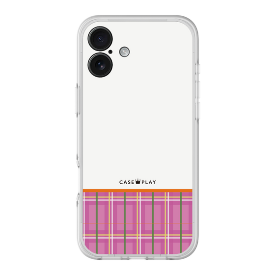 スリムプロテクションプレミアムケース［ CASEPLAY Tartan Check - Pink ］