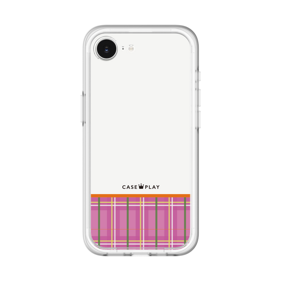 スリムプロテクションプレミアムケース［ CASEPLAY Tartan Check - Pink ］