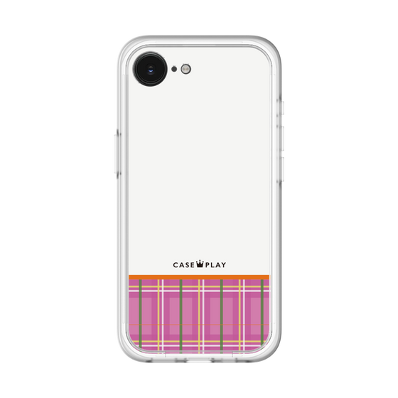 スリムプロテクションプレミアムケース［ CASEPLAY Tartan Check - Pink ］