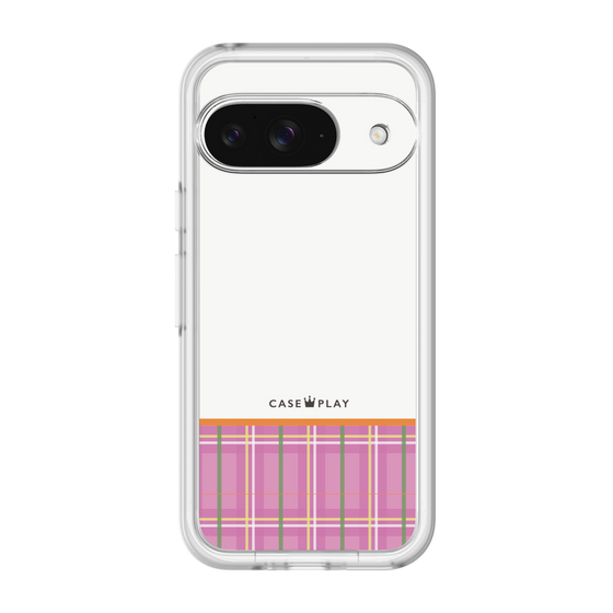 スリムプロテクションプレミアムケース［ CASEPLAY Tartan Check - Pink ］