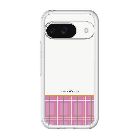 スリムプロテクションプレミアムケース［ CASEPLAY Tartan Check - Pink ］