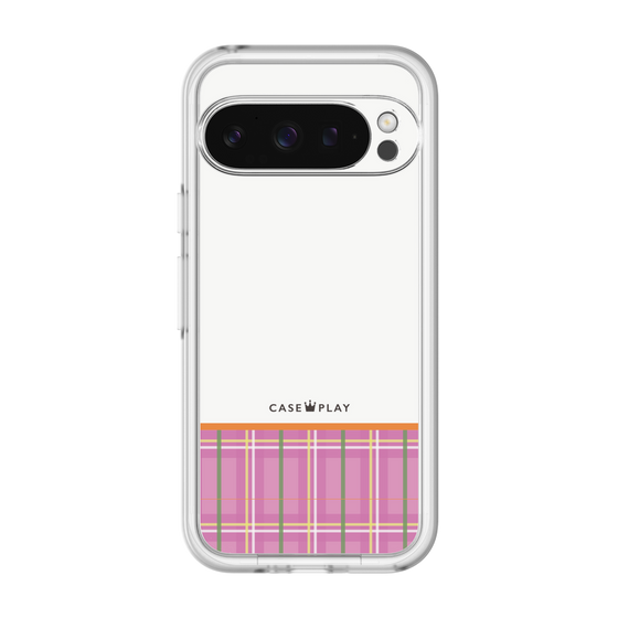 スリムプロテクションプレミアムケース［ CASEPLAY Tartan Check - Pink ］