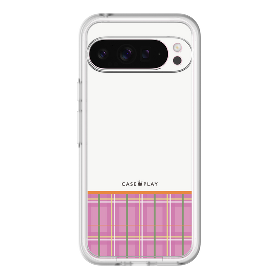 スリムプロテクションプレミアムケース［ CASEPLAY Tartan Check - Pink ］