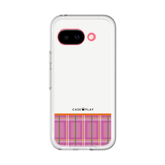 スリムプロテクションプレミアムケース［ CASEPLAY Tartan Check - Pink ］