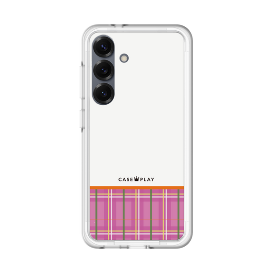 スリムプロテクションプレミアムケース［ CASEPLAY Tartan Check - Pink ］