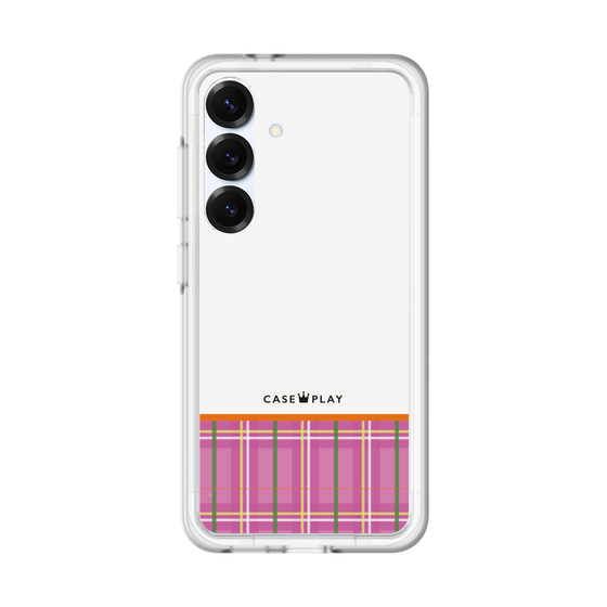 スリムプロテクションプレミアムケース［ CASEPLAY Tartan Check - Pink ］