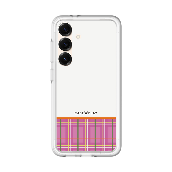 スリムプロテクションプレミアムケース［ CASEPLAY Tartan Check - Pink ］