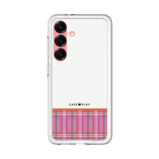 スリムプロテクションプレミアムケース［ CASEPLAY Tartan Check - Pink ］