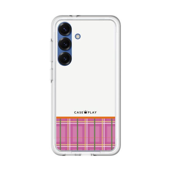 スリムプロテクションプレミアムケース［ CASEPLAY Tartan Check - Pink ］