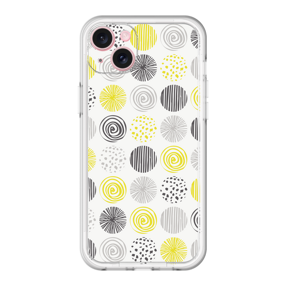 スリムプロテクションプレミアムケース［ Nordic Circle - Yellow ］