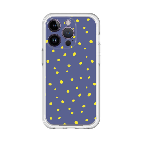 スリムプロテクションプレミアムケース［ Drawing Dot - Navy ］