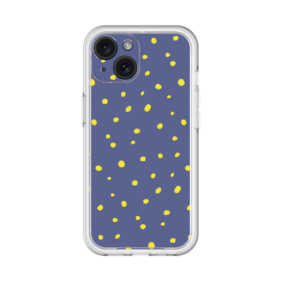 スリムプロテクションプレミアムケース［ Drawing Dot - Navy ］