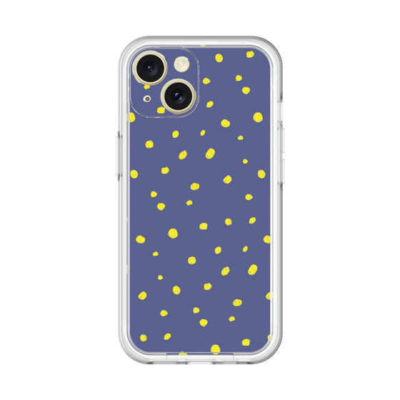 スリムプロテクションプレミアムケース［ Drawing Dot - Navy ］