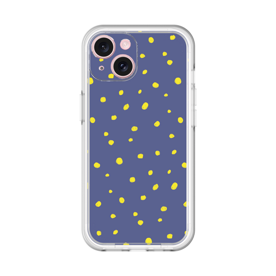 スリムプロテクションプレミアムケース［ Drawing Dot - Navy ］