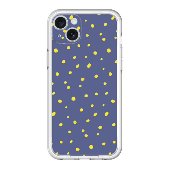 スリムプロテクションプレミアムケース［ Drawing Dot - Navy ］
