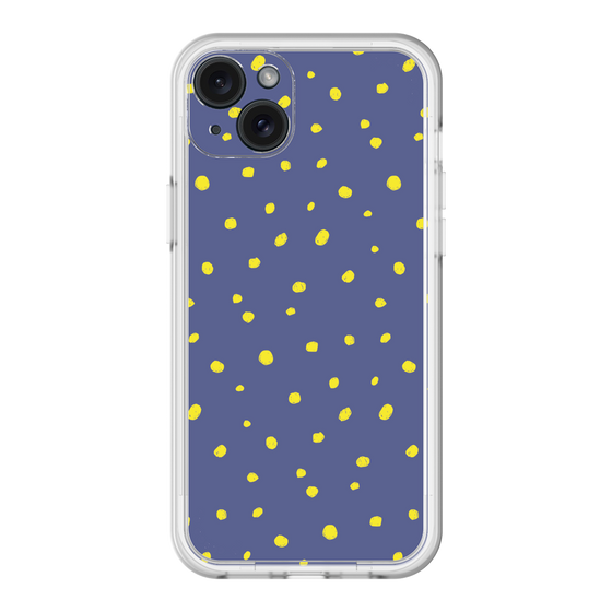 スリムプロテクションプレミアムケース［ Drawing Dot - Navy ］
