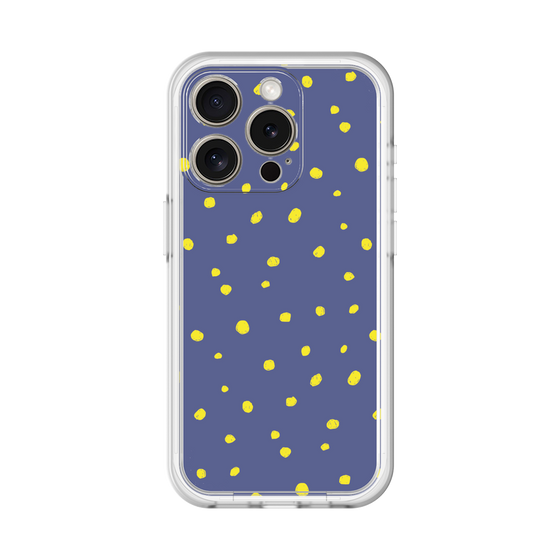 スリムプロテクションプレミアムケース［ Drawing Dot - Navy ］