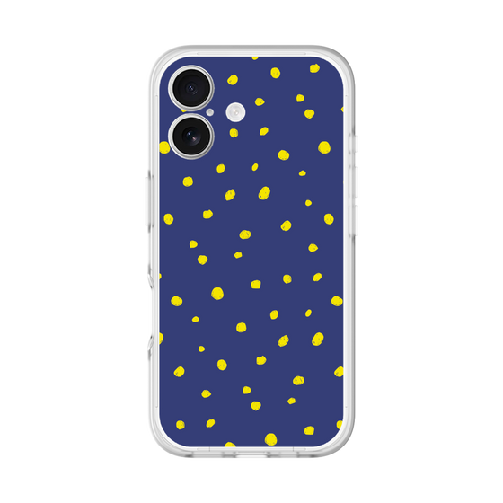 スリムプロテクションプレミアムケース［ Drawing Dot - Navy ］