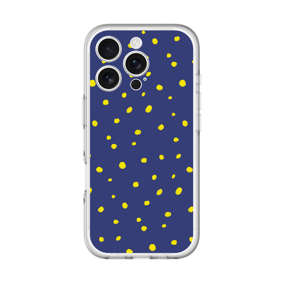 スリムプロテクションプレミアムケース［ Drawing Dot - Navy ］