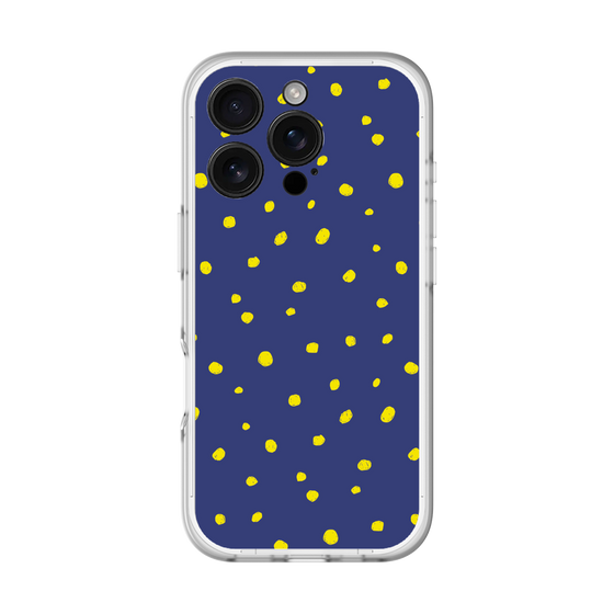 スリムプロテクションプレミアムケース［ Drawing Dot - Navy ］