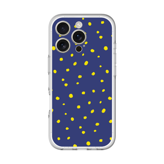 スリムプロテクションプレミアムケース［ Drawing Dot - Navy ］