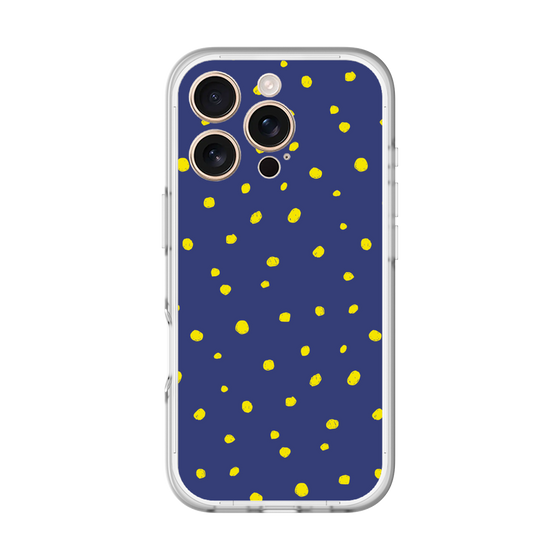 スリムプロテクションプレミアムケース［ Drawing Dot - Navy ］