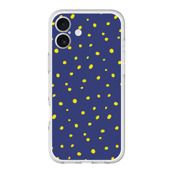 スリムプロテクションプレミアムケース［ Drawing Dot - Navy ］