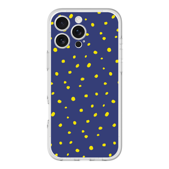 スリムプロテクションプレミアムケース［ Drawing Dot - Navy ］