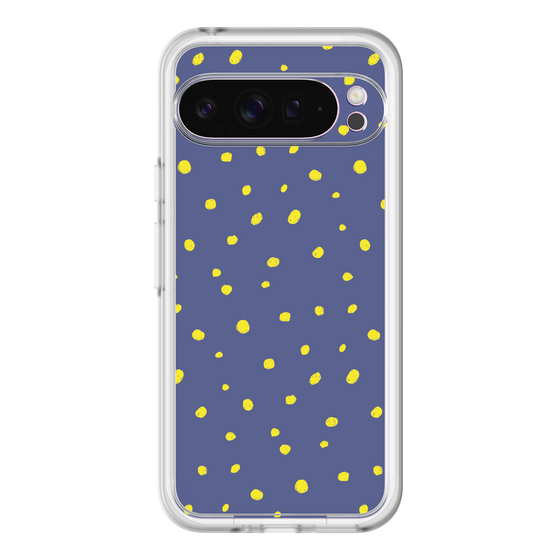 スリムプロテクションプレミアムケース［ Drawing Dot - Navy ］