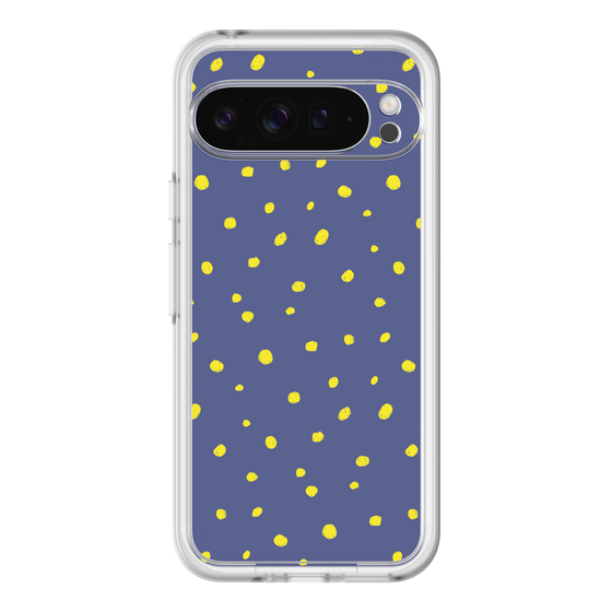 スリムプロテクションプレミアムケース［ Drawing Dot - Navy ］