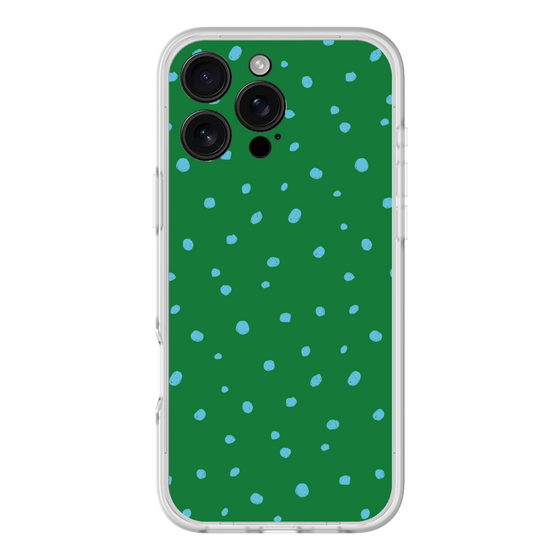 スリムプロテクションプレミアムケース［ Drawing Dot - Green ］